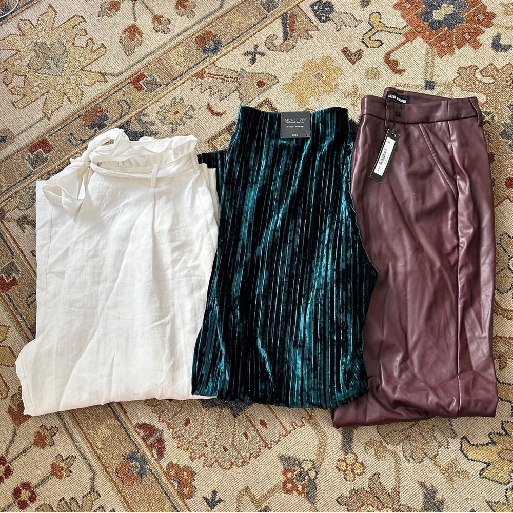 NWT Rachel Zoe Pant Bundle sz L